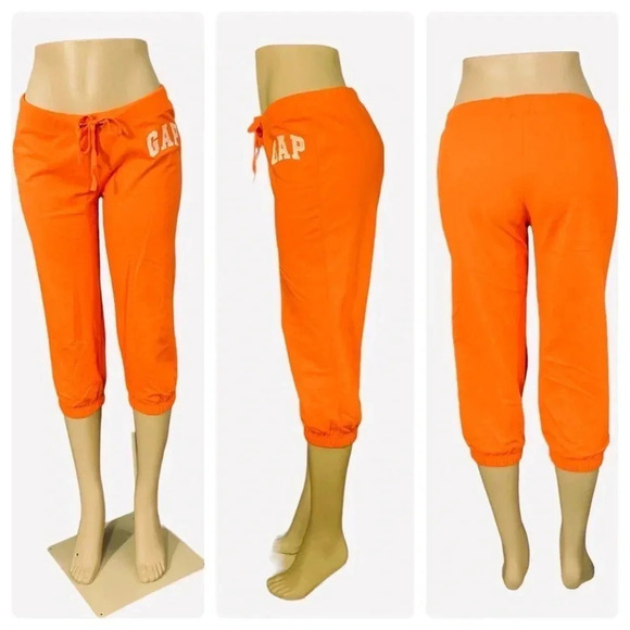 GAP Pants - GAP Factory Women Cropped Orange 3/4 Jogger Size S